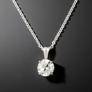 Lang Collection .75 Carat Old European Cut Diamond Pendant- GIA H VS1 - 3
