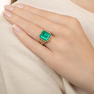 Lang Collection 8.46 Carat Emerald and Diamond Ring - GIA