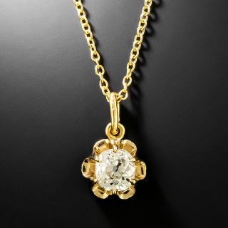 Lang Collection .84 Carat Diamond Solitaire 18K Pendant - GIA J VS2 - 2