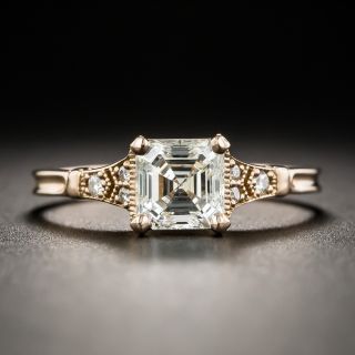 Lang Collection .92 Carat Square Emerald-Cut Diamond Ring - GIA J VS2 - 1