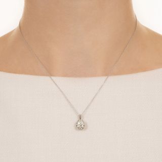 Lang Collection .93 Carat Pear-Shaped Diamond Drop - GIA I SI1