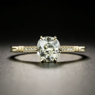 Lang Collection .98 Carat Old Mine-Cut Diamond Engagement Ring - GIA K SI2 - 2