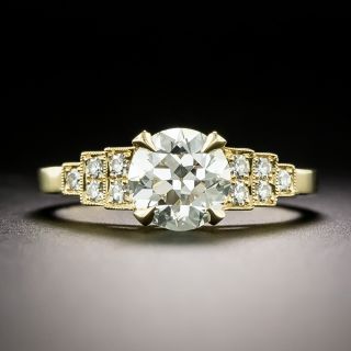 Lang Collection Art Deco-Style 1.28 Carat Diamond Engagement Ring -  GIA  J VVS2   - 2