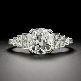Lang Collection Art Deco-Style 2.06 Carat Engagement Ring - GIA  J SI2 - 4