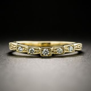 Lang Collection Art Deco Style Contoured Band - 1