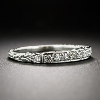 Lang Collection Art Deco-Style Diamond Wedding Band