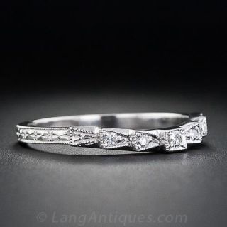 Lang Collection Contoured Diamond Wedding Band