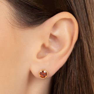 Lang Collection Golden Zircon Stud Earrings