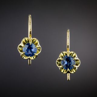 Lang Collection Sapphire Buttercup Earrings - 2