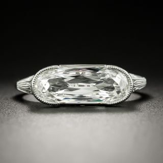 Lang Collection Unique 2.18 Carat Elongated Oval Diamond Ring - GIA J VS1 - 3