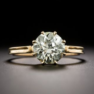 Lang Collection Victorian-Style 1.73 Carat Diamond Solitaire Ring - GIA L VS2 - 3