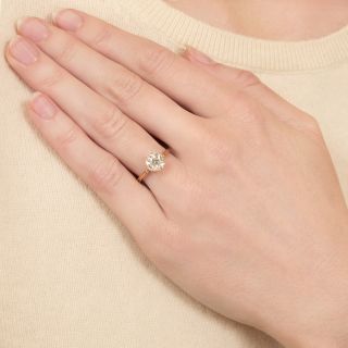 Lang Collection Victorian-Style 1.73 Carat Diamond Solitaire Ring - GIA L VS2