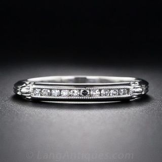 Lang Collection Vintage-Style Channel Set Diamond Wedding Band - 2