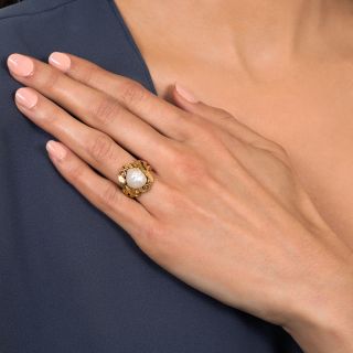 Art Nouveau Freshwater Pearl Ring