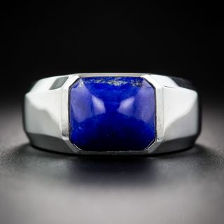 Lapis & 18K White Gold Ring - 2