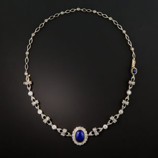 Lapis and Diamond Convertible Bracelet / Necklace