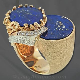 Lapis Lazuli and Diamond Ring
