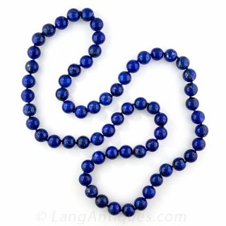 Lapis Lazuli Bead Necklace - 2
