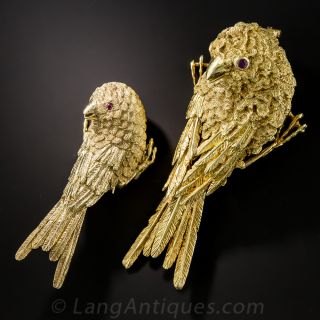 Large 18K Bird Brooch