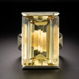 Large 1960s 34.00 Carat Citrine Ring - 3