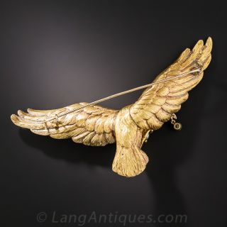Large Antique Eagle Brooch