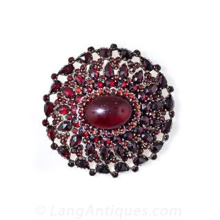 Large Bohemian Garnet Brooch