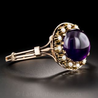 Large Cabochon Amethyst Bangle