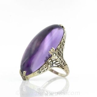 Large Cabochon Amethyst Ring
