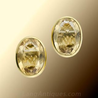 Estate Citrine Earrings 