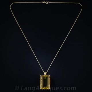 Large Citrine Pendant