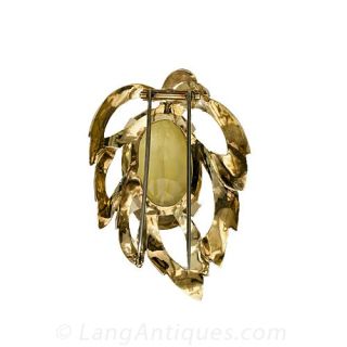 Large Citrine Pin