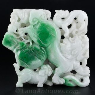 Large Double-Sided Jade Carving