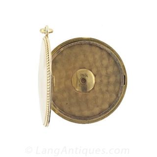 Large Engraved Antique Gold Locket