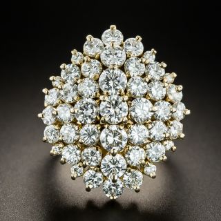 Large Estate Diamond Cluster Ring - 3