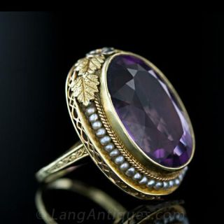 Large Fanciful Amethyst Ring