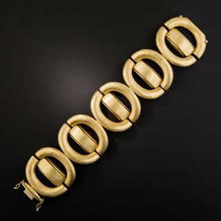 Large Florentined Link Bracelet - 1