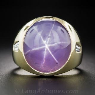 Large Gent's Star Ruby Ring
