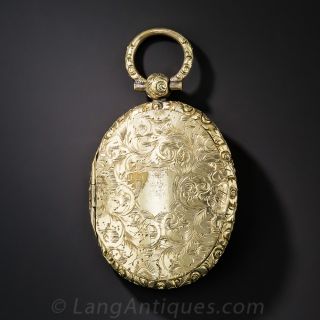 Large Georgian Engraved Locket