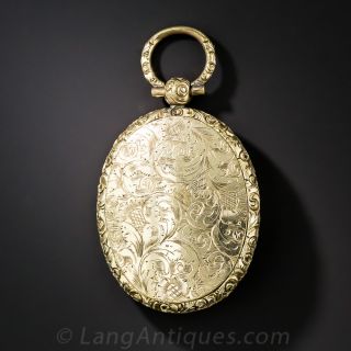 Large Georgian Engraved Locket