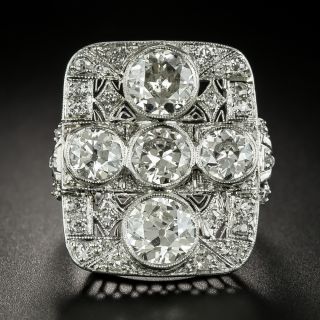 Large Late Edwardian Diamond Dinner Ring - 2