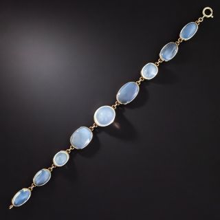 Large Mid-Century Moonstone Bracelet - 2