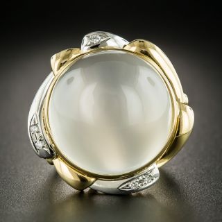 Large Moonstone and Diamond Ring - 1