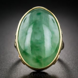 Large Natural Burmese Jade Ring