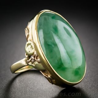 Large Natural Burmese Jade Ring