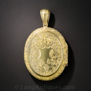 Large Oval Antique Locket 