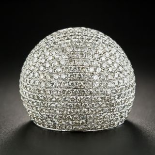 Large Pavé Diamond Dome Ring - 1