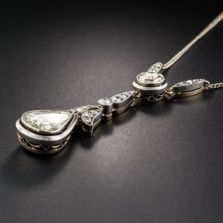 Large Pear Shape Rose-Cut Diamond Drop