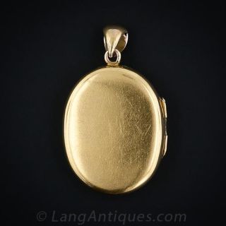 Large Pearl Horseshoe Locket