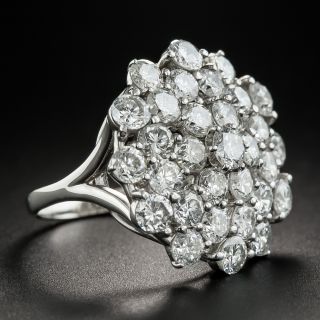 Large Platinum Diamond Cluster Ring