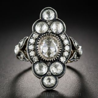 Large Rose-Cut Diamond Dinner Ring